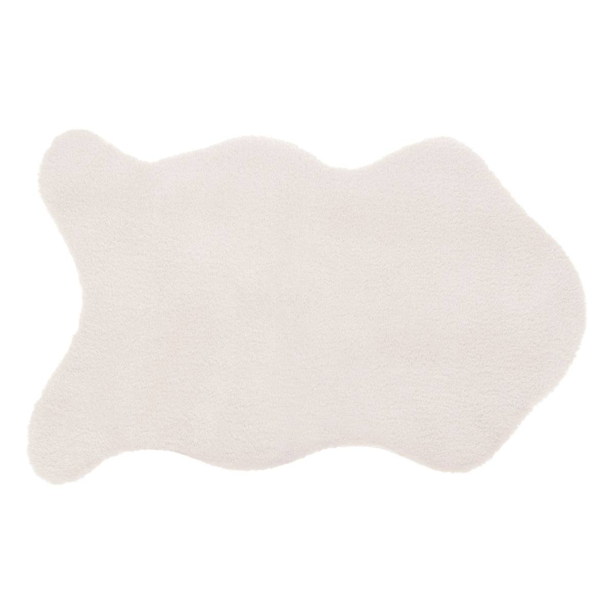 Tapis forme organique à poils longs COUKA ivoire, ATMOSPHERA