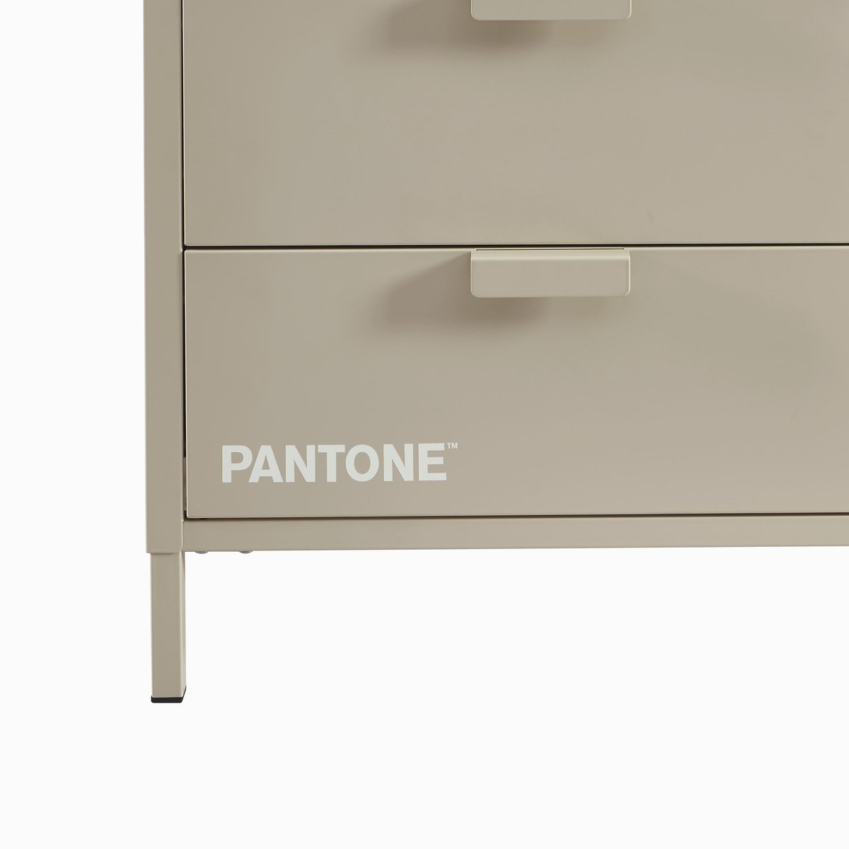 Meuble TV en acier 2 portes taupe, PANTONE
