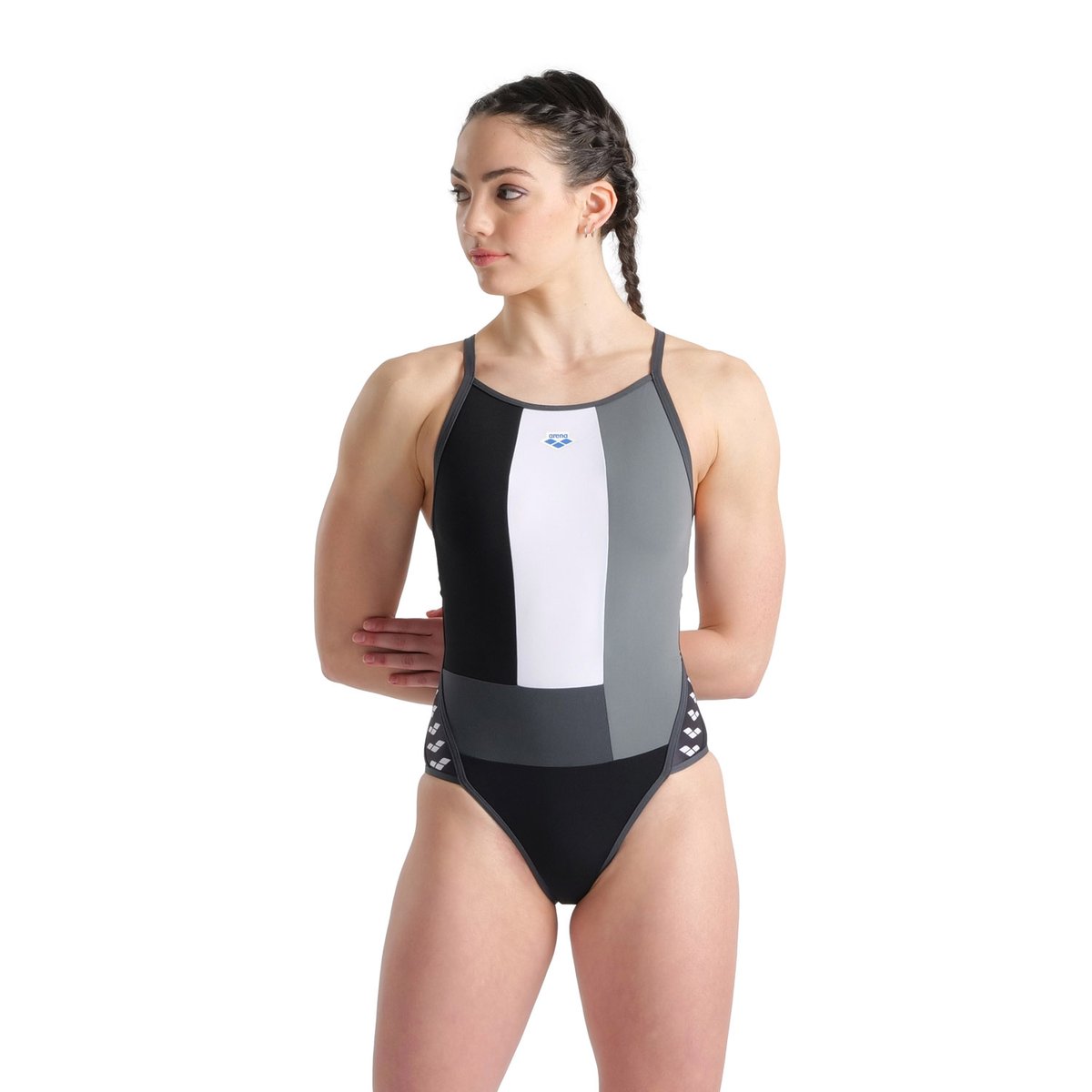 Maillot de bain Performance Icons Super Fly Back Panel black-asphalt-silver, ARENA