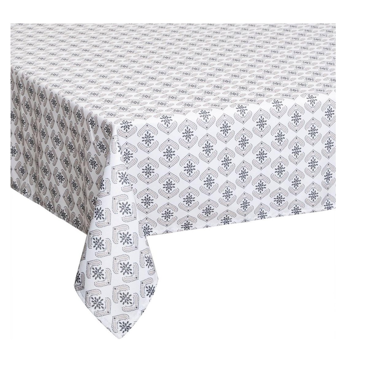 Nappe imprimée carreaux vintage blanc, EDEN