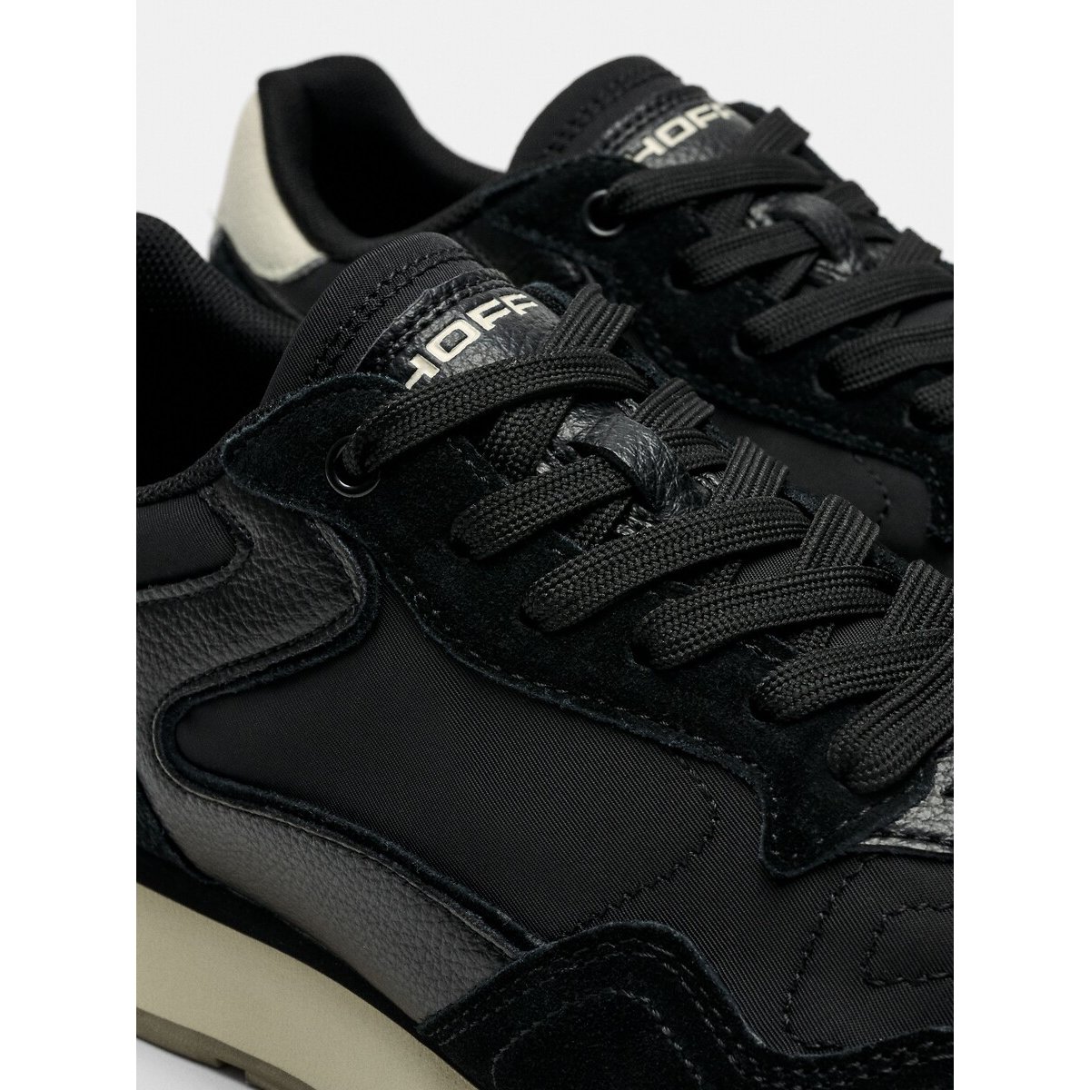 Leren sneakers City zwart, HOFF