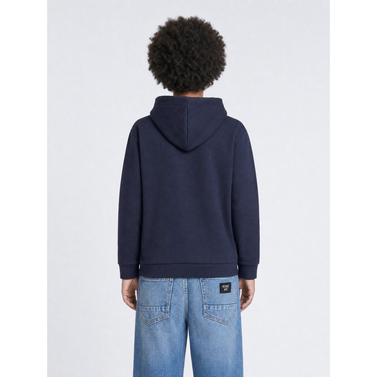 Sweat à capuche demi-zip millpark bleu royal navy, PETROL INDUSTRIES
