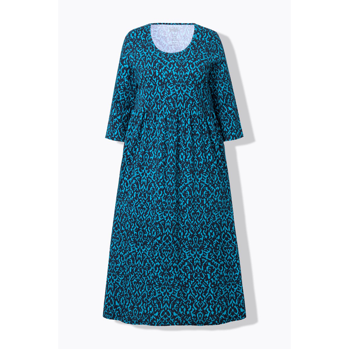 Robe en jersey coupe évasée, poches menthe turquoise, ULLA POPKEN
