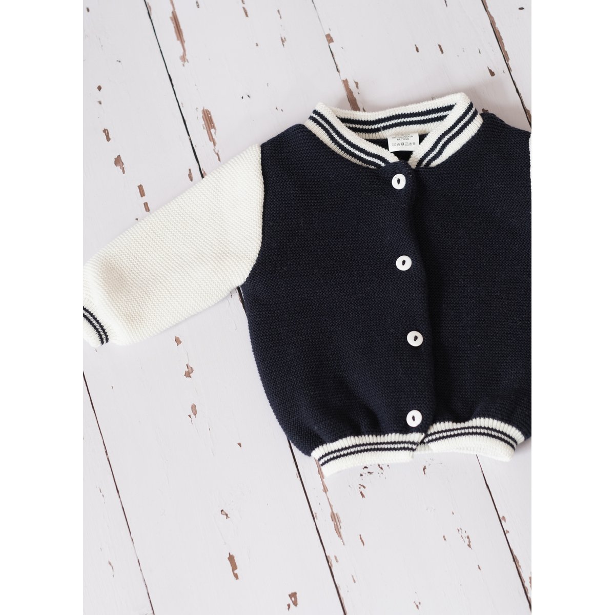 Veste Bomber écru/nocturne, LA MANUFACTURE DE LAYETTE
