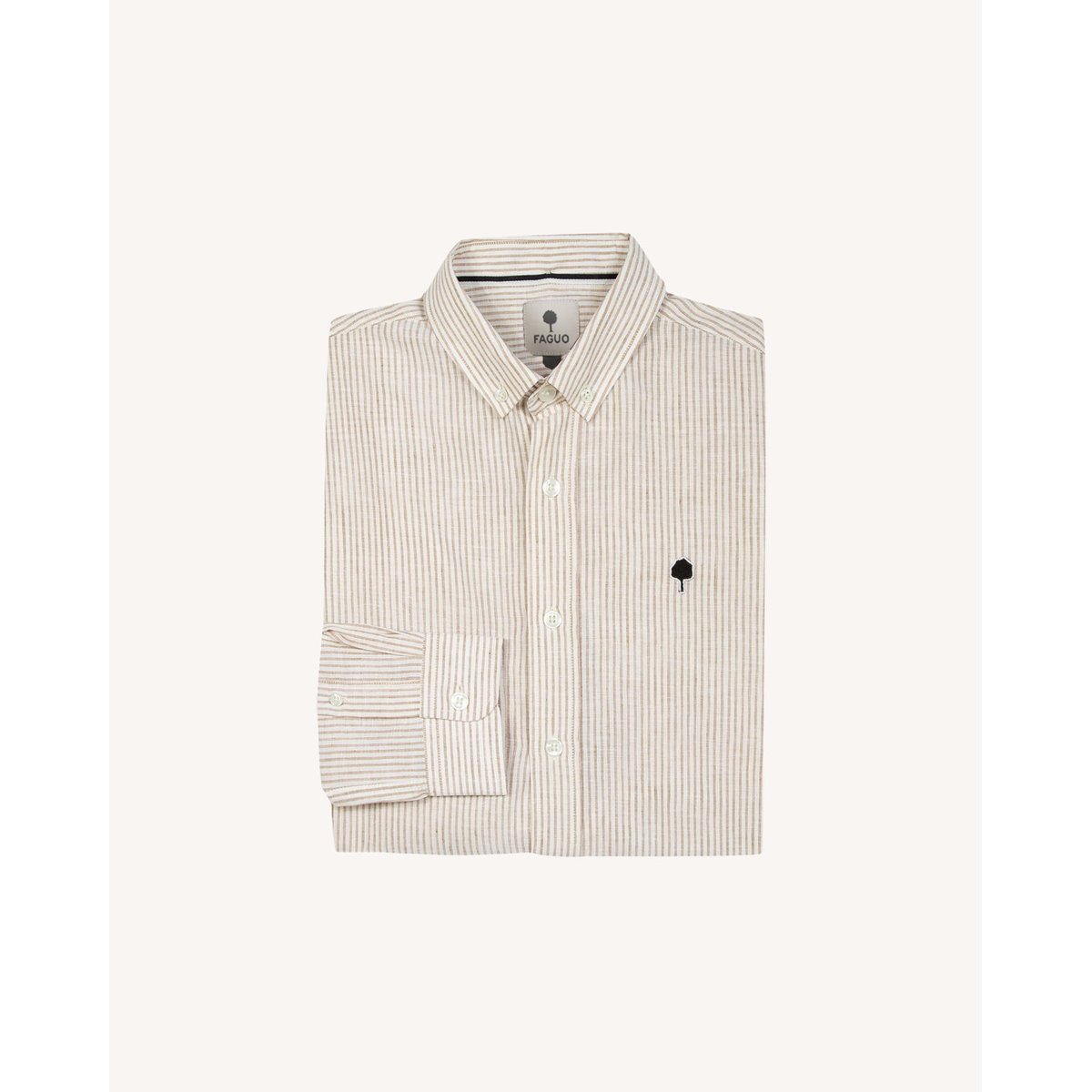Chemise IVOY crème et beige clair, FAGUO