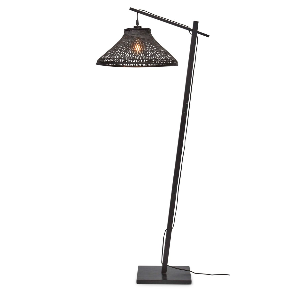 Lampadaire Bambou TAHITI noir, GOOD & MOJO