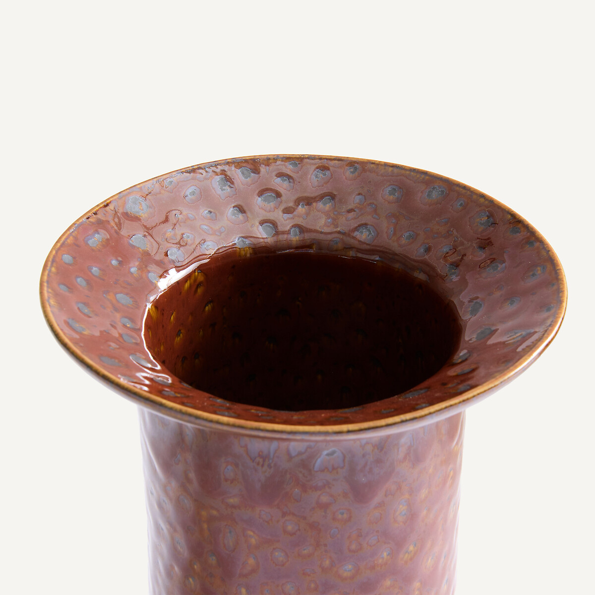 Vase en céramique émaillée, MESSINE bordeaux, AM.PM