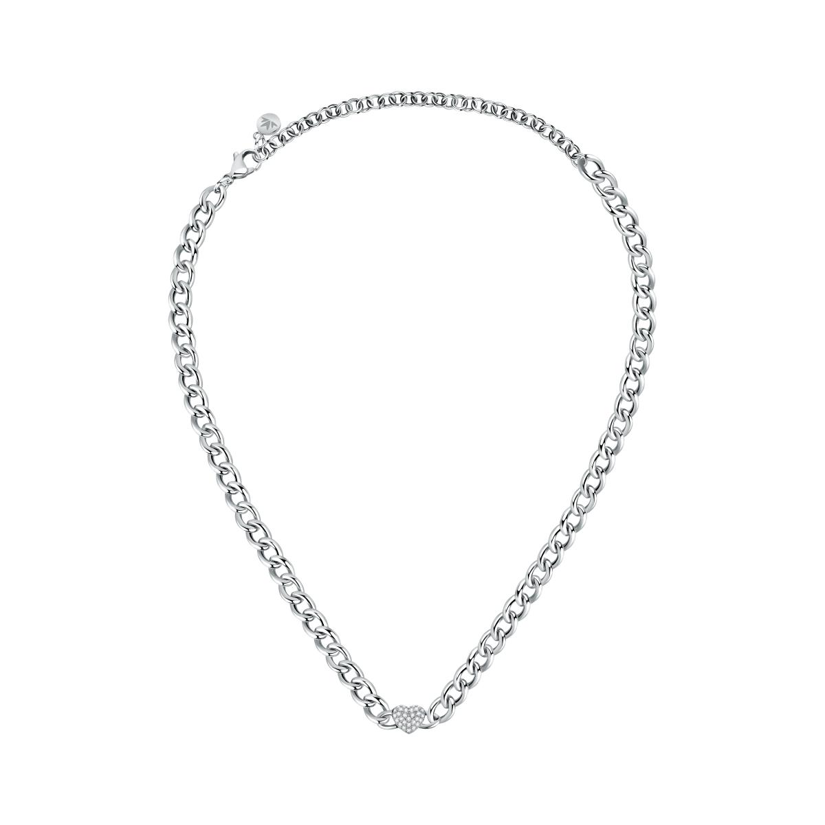 Collier en acier et cristaux INCONTRI argent, MORELLATO