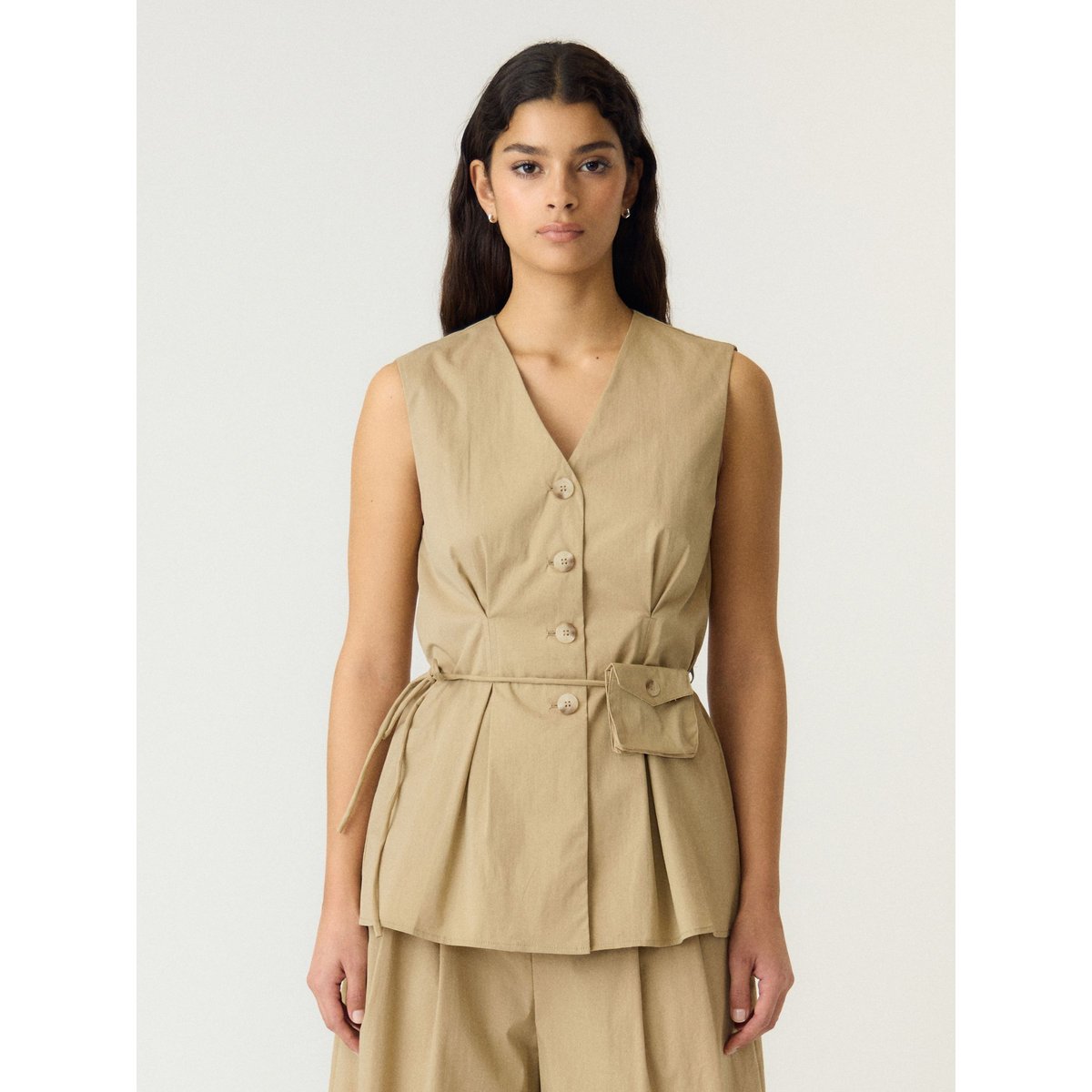 Gilet marron - incense1, YAS