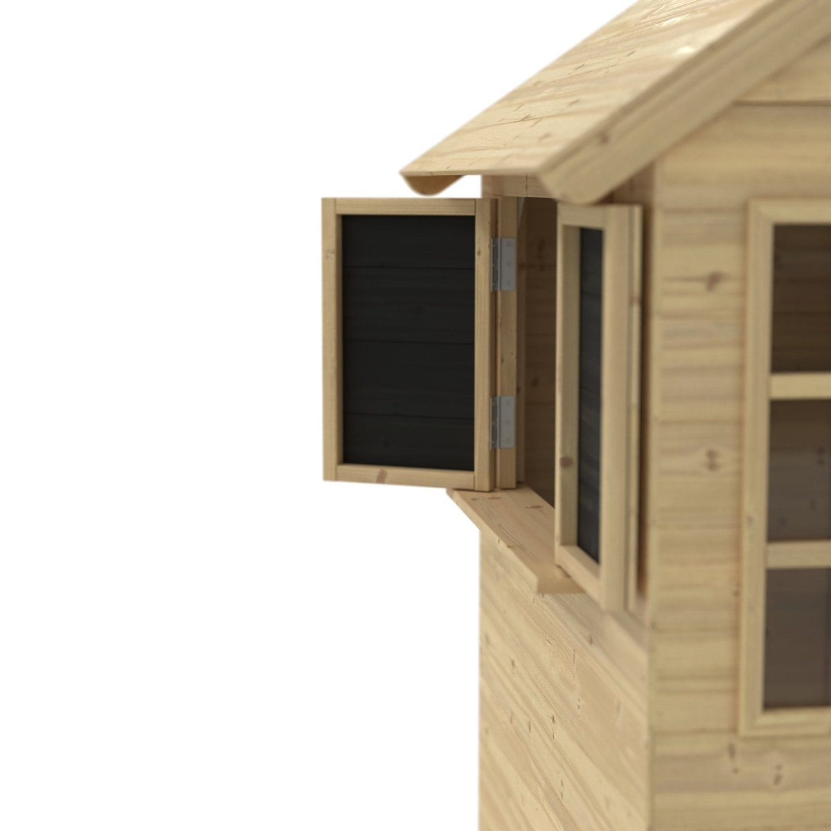 Maisonnette cabane enfant avec cuisine et volets ROMARIN marron, TP TOYS
