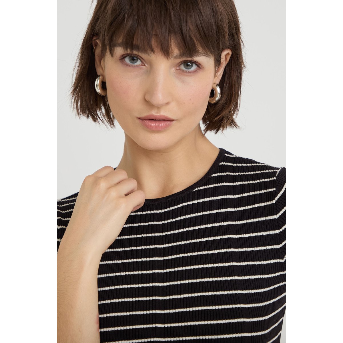 Robe droite manches courtes blanc, CACHE CACHE