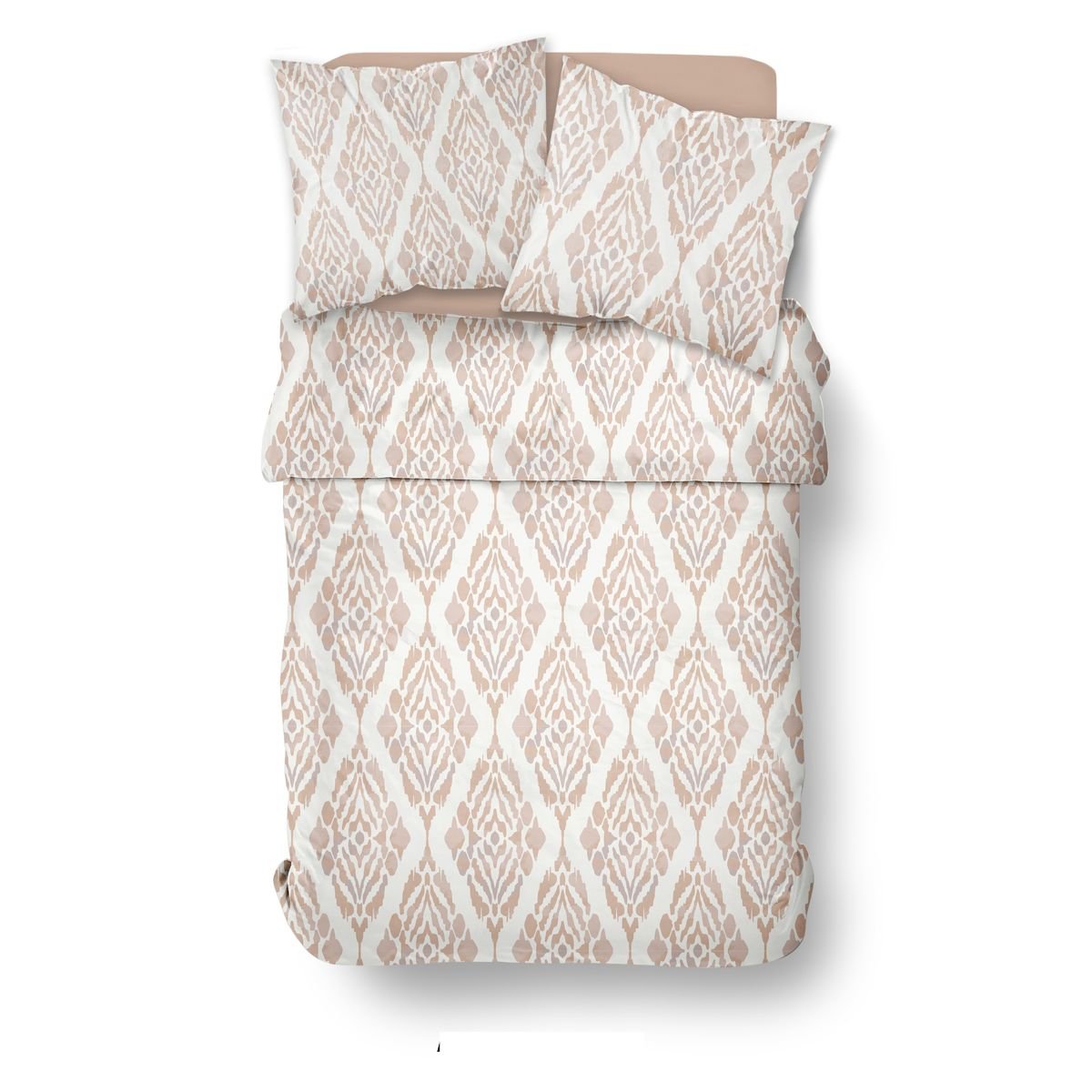 Parure de lit imprimé Graphique coton SUNSHINE SOPHIA blanc, TODAY