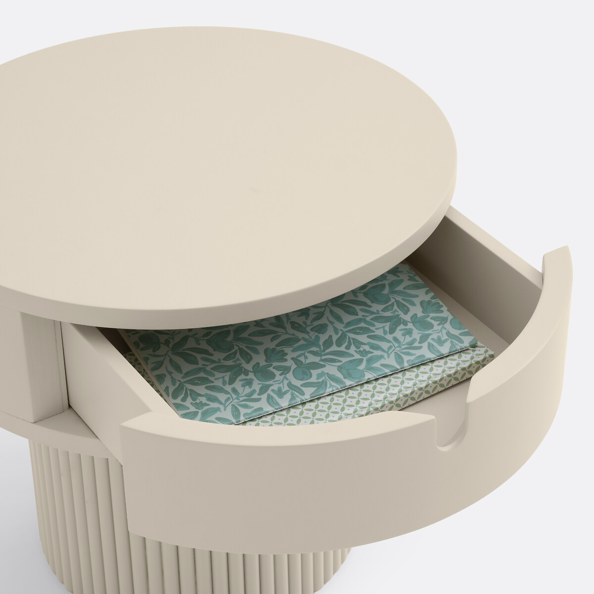 Chevet pied cannelé laqué, Tamita beige, LA REDOUTE INTERIEURS