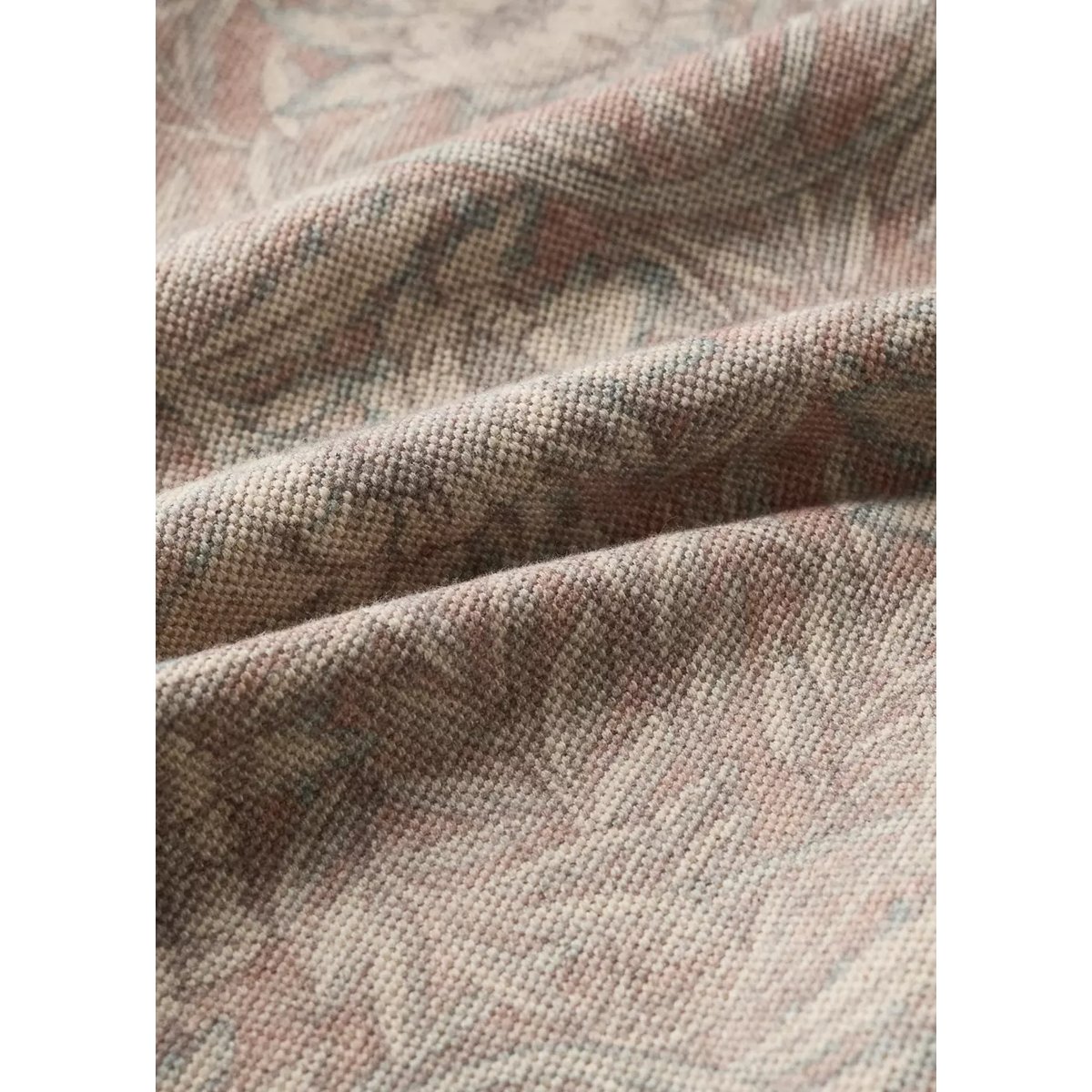 Couvre-lit en coton et lin à motif ornemental Lit 130/140/150 cm rose, MANGO HOME
