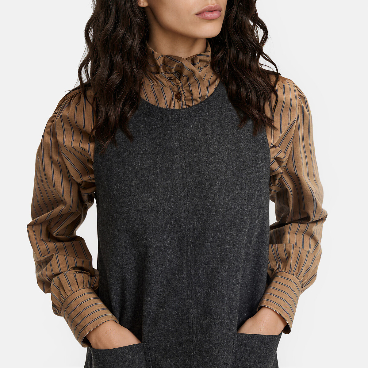 Robe sans manches, courte et droite gris anthracite, LA REDOUTE COLLECTIONS