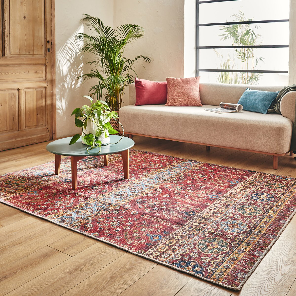 Tapis vintage oriental RADOM rouge, NAZAR RUGS