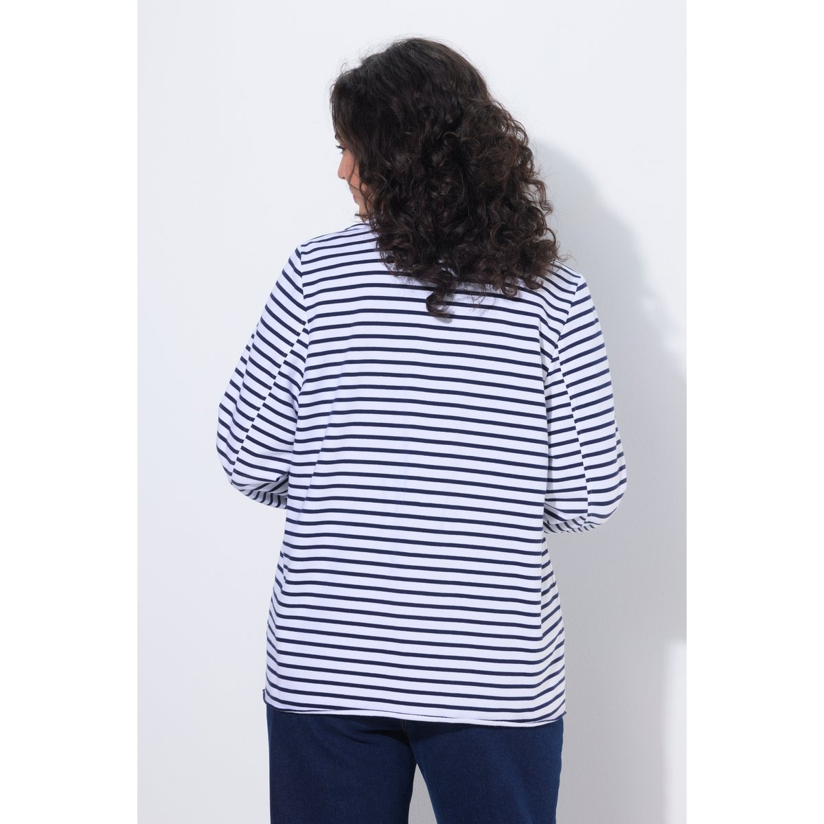 Blazer en jersey. Manches longues et col bleu encre, ULLA POPKEN