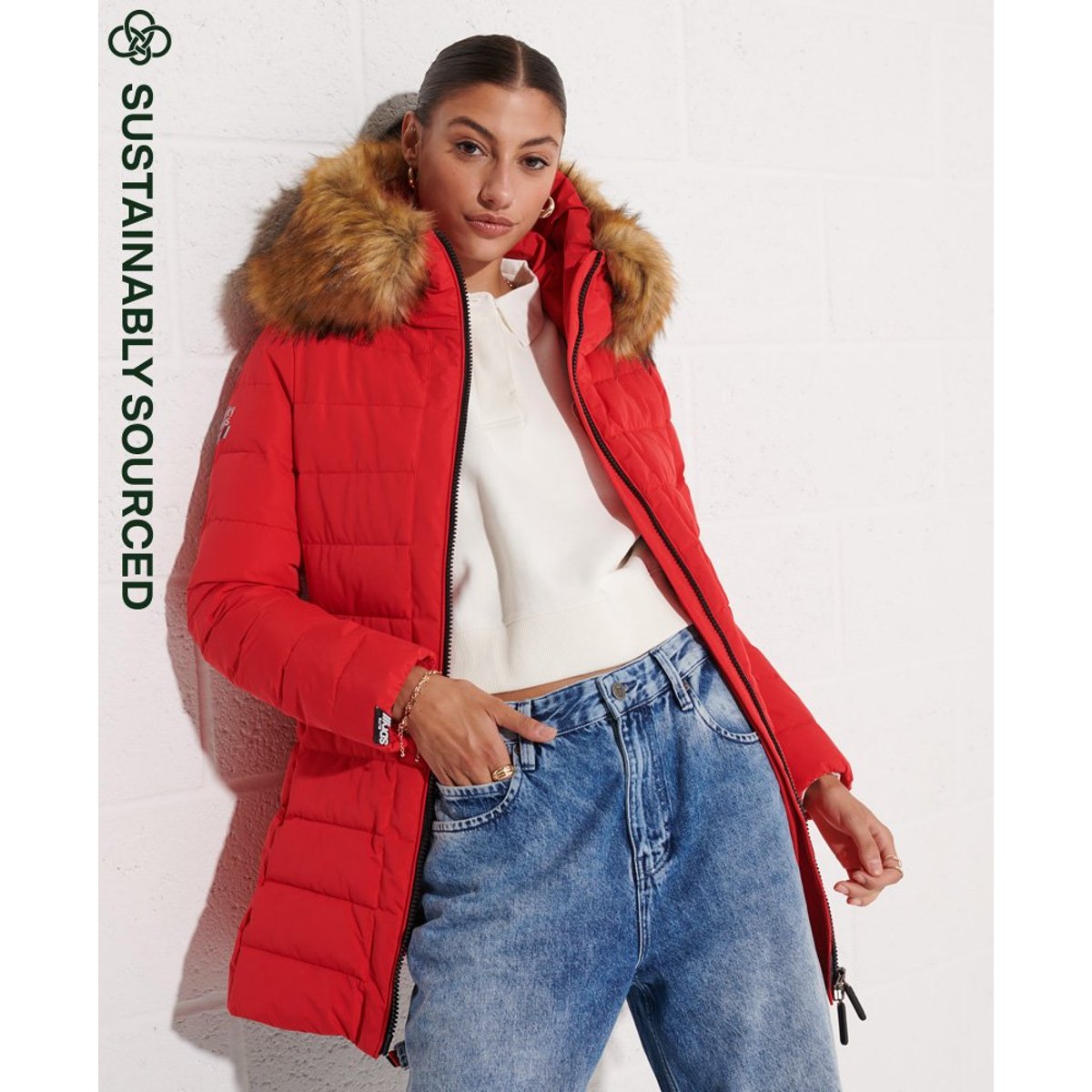 Doudoune longue Arctic anthracite, SUPERDRY