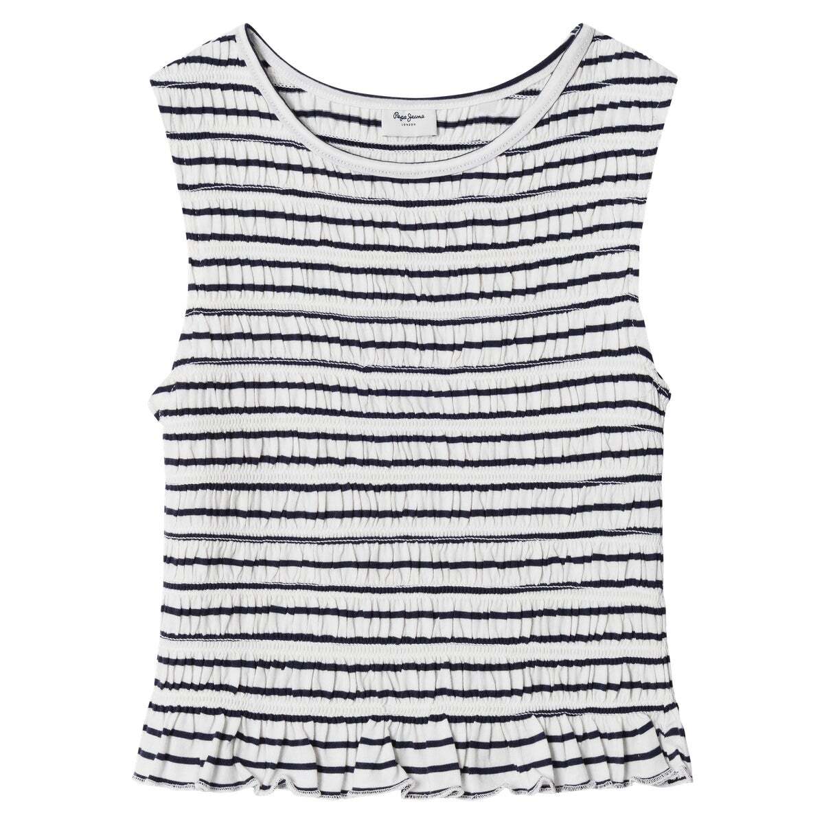 Top À Rayures Sans Manches marine, PEPE JEANS