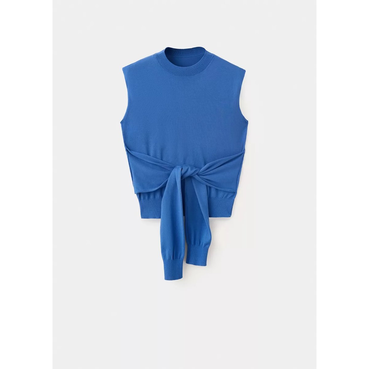 Gilet en maille avec détail nœud bleu, MANGO