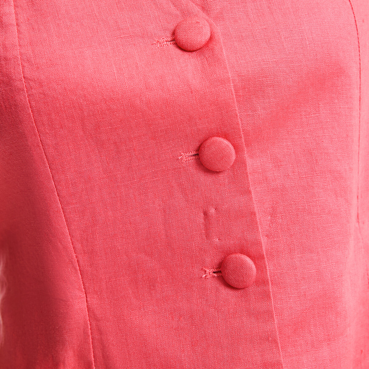 Tuta effetto 2-in-1 in lino rosa fragola , LA REDOUTE COLLECTIONS