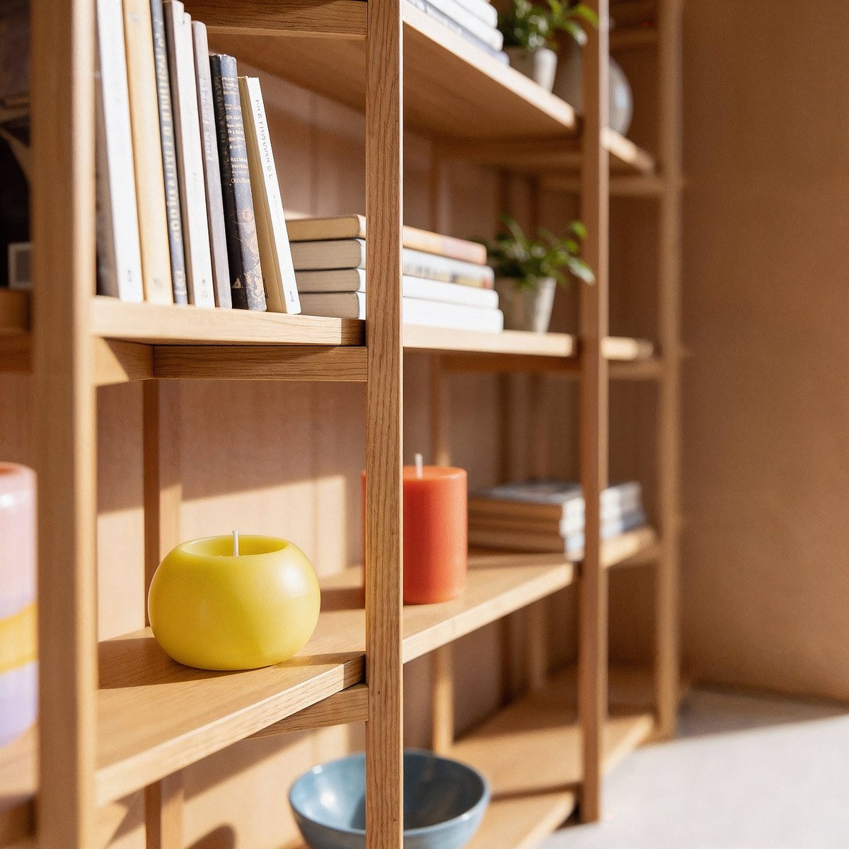 Bibliothèque chêne JANOA naturel clair, HABITAT