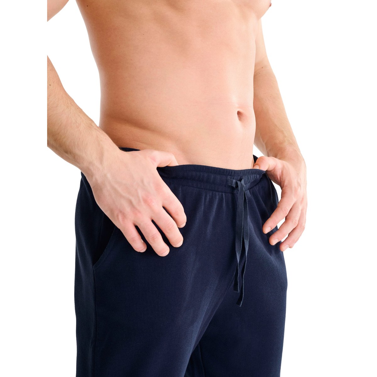 Pyjama pantalon top manches longues Julius bleu, LISCA
