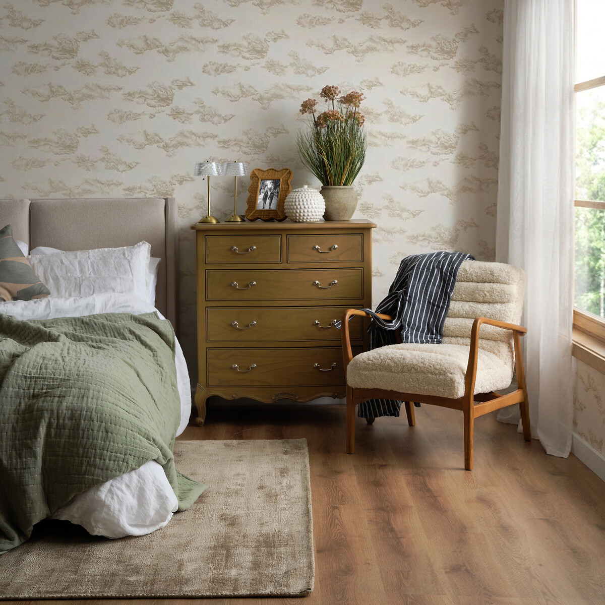 Cleo French-Vintage 5-Drawer Chest wood, ÉDITÉ