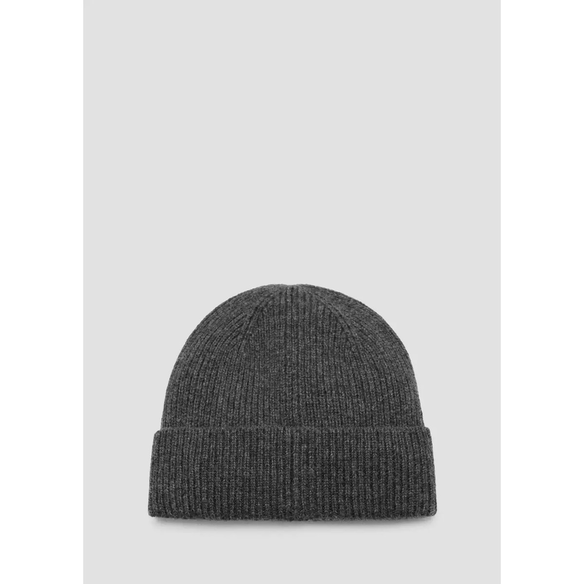 Bonnet en mélange de laine côtelée gris, MANGO MAN