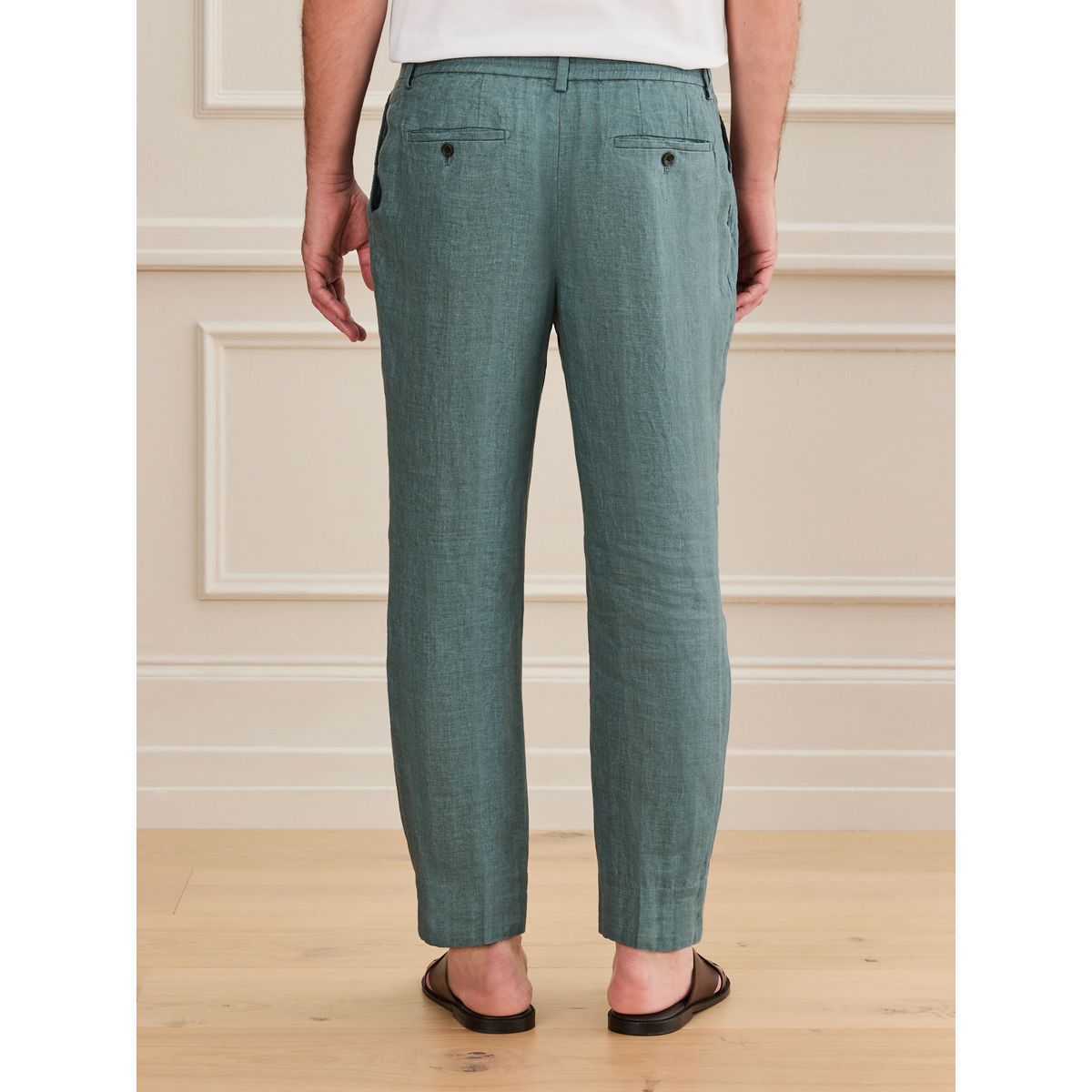 Pantalon à cordon de serrage signature vert, NEXT