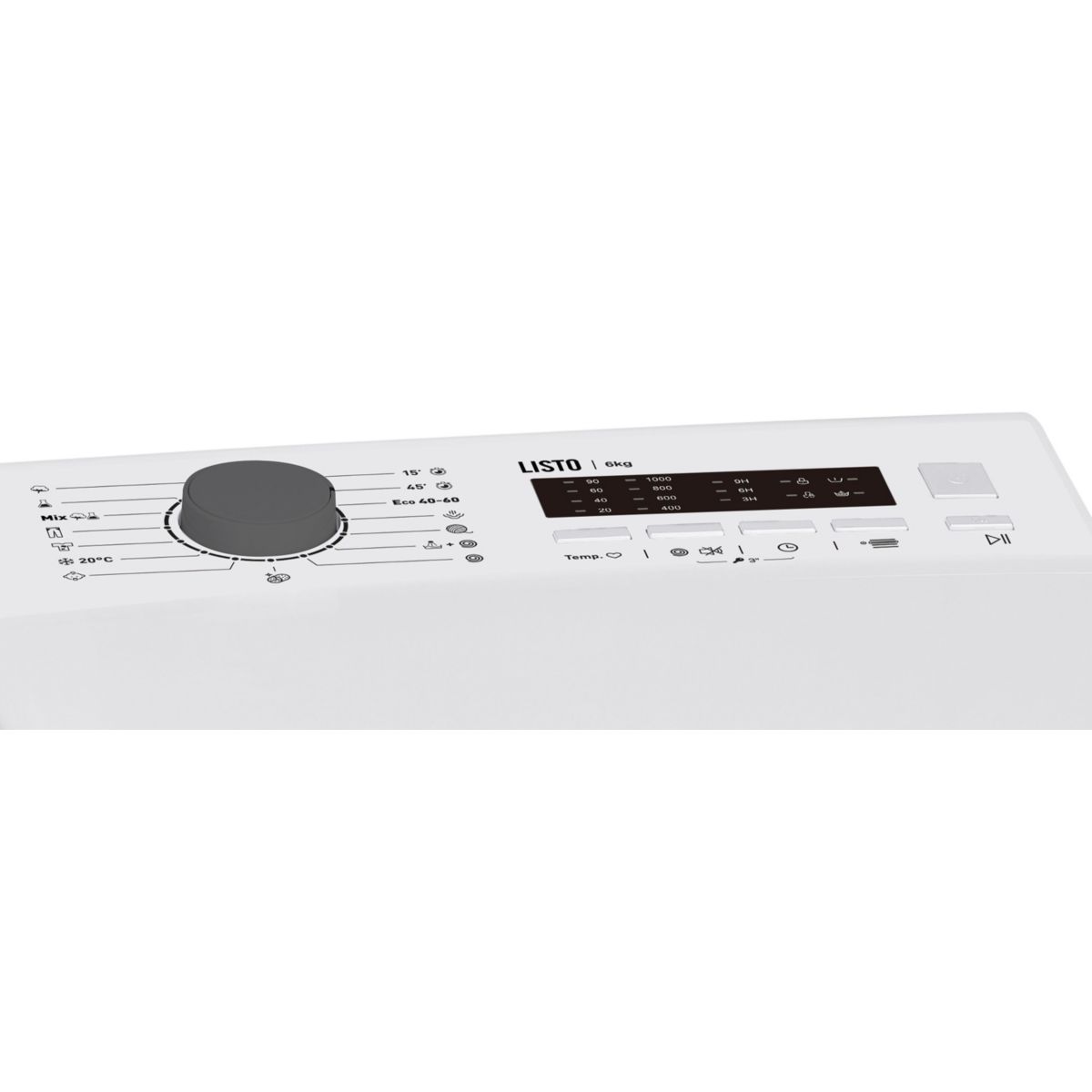 Lave linge top LT612L1b couleur unique, LISTO