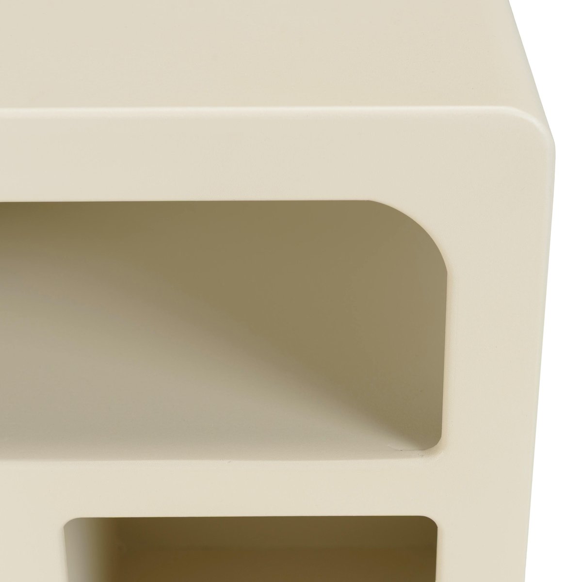 Chevet 3 niches 50x30cm en bois peint couleur beige NELIA beige, PIER IMPORT