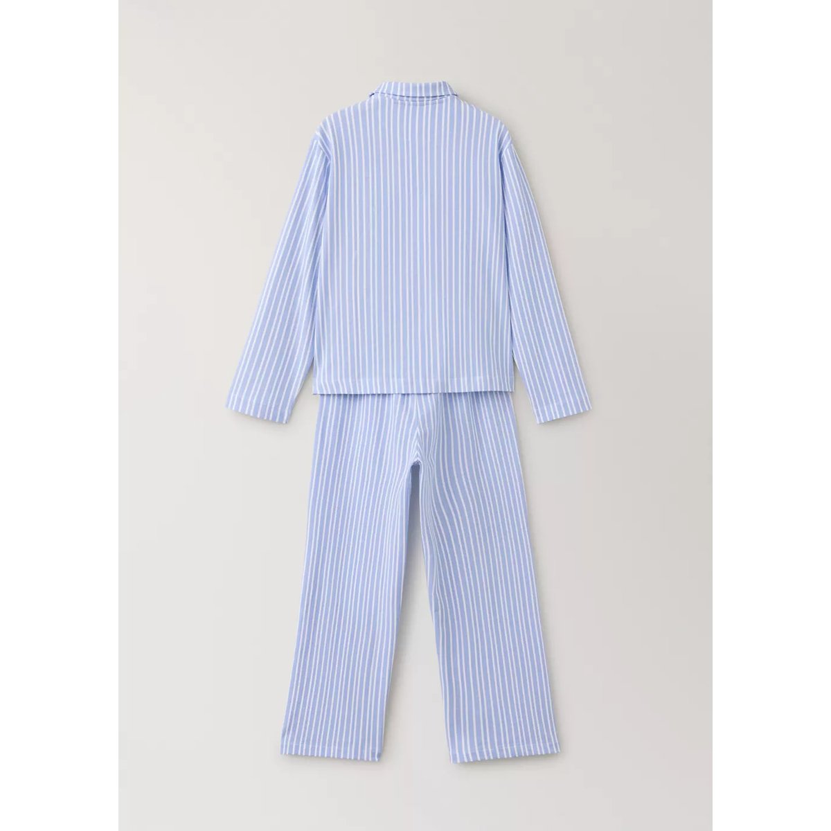 Pyjama complet en coton à rayures bleu ciel, MANGO KIDS
