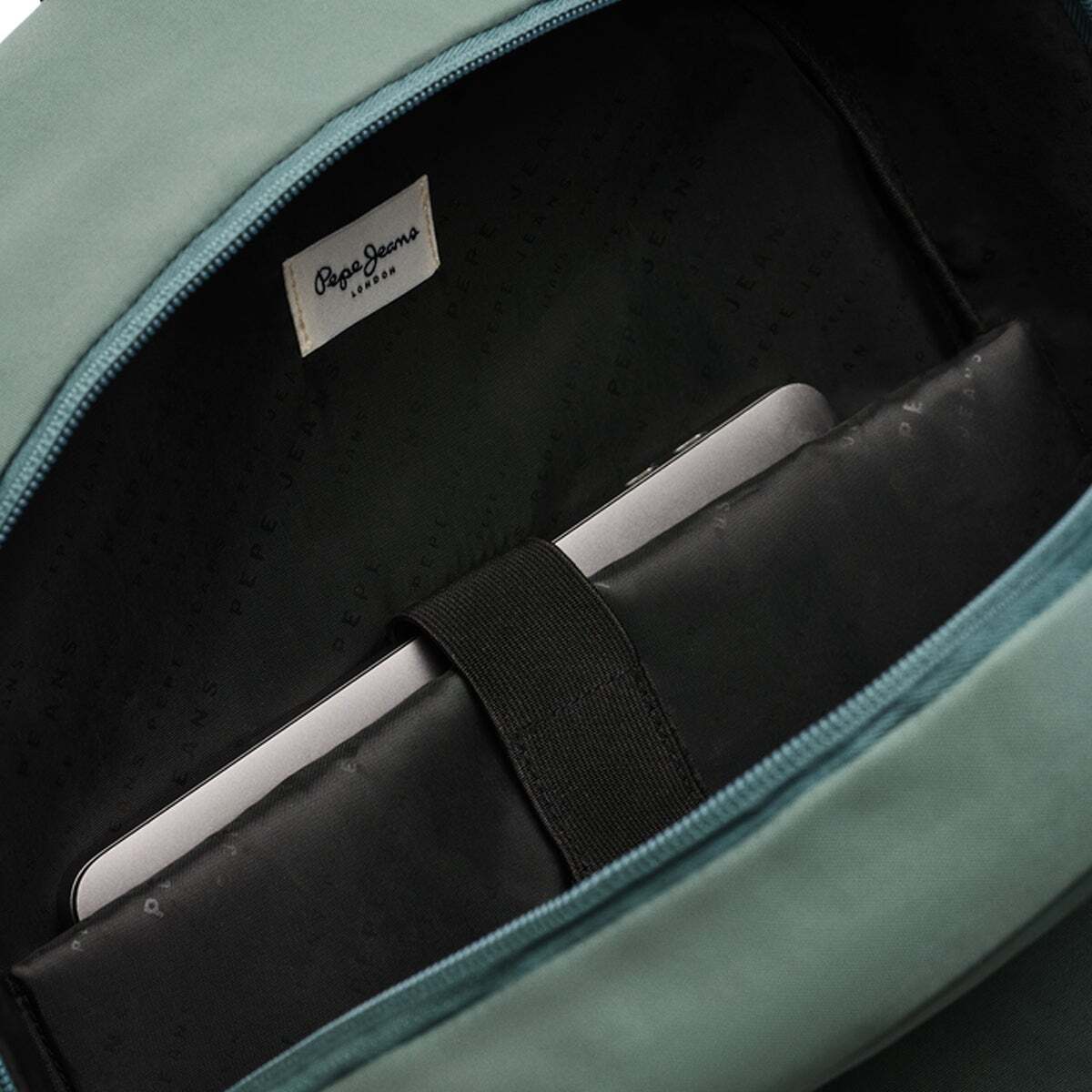 Sac À Dos Pour Ordinateur Portable Avec Fermeture Éclair vert coulée, PEPE JEANS