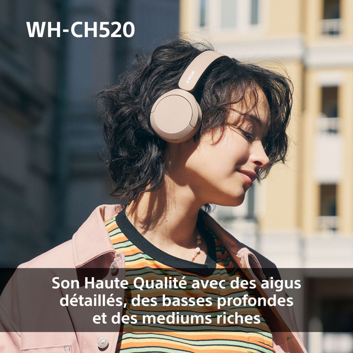 Casque WH-CH520 Rose rose, SONY