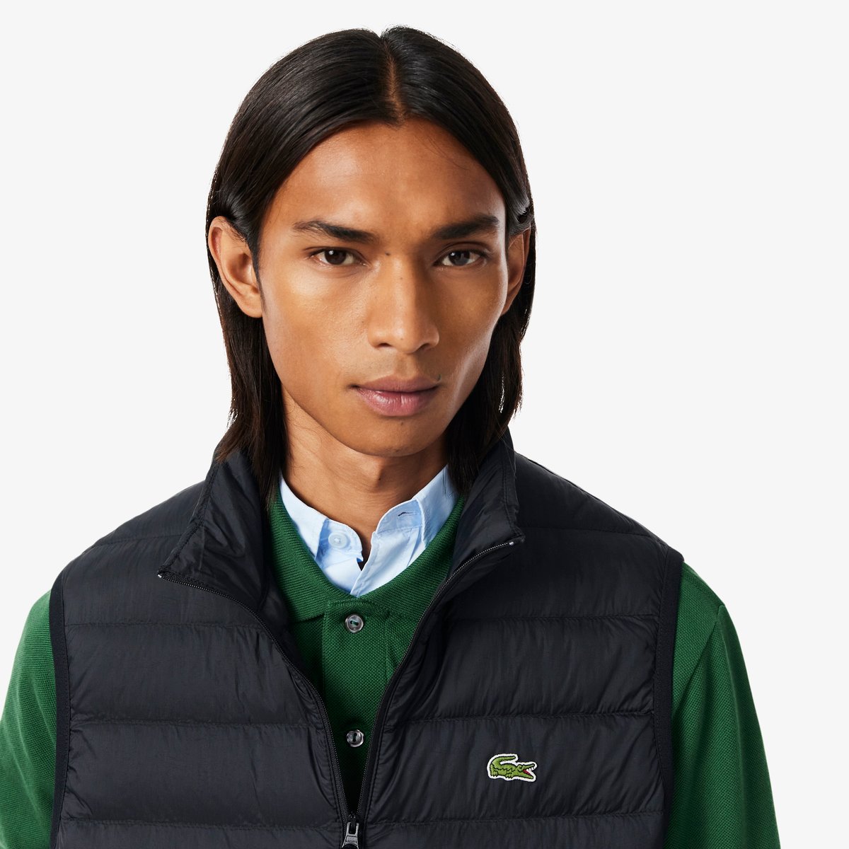 Doudoune sans manches déperlante coupe-vent noir-031, LACOSTE
