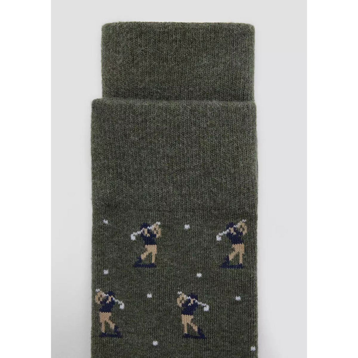 Lot de 2 paires de chaussettes assorties kaki, MANGO TEEN