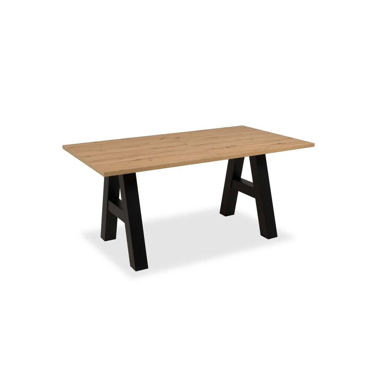 Table extensible effet bois pieds tréteaux 157-234 cm ALVA noir, PIER IMPORT