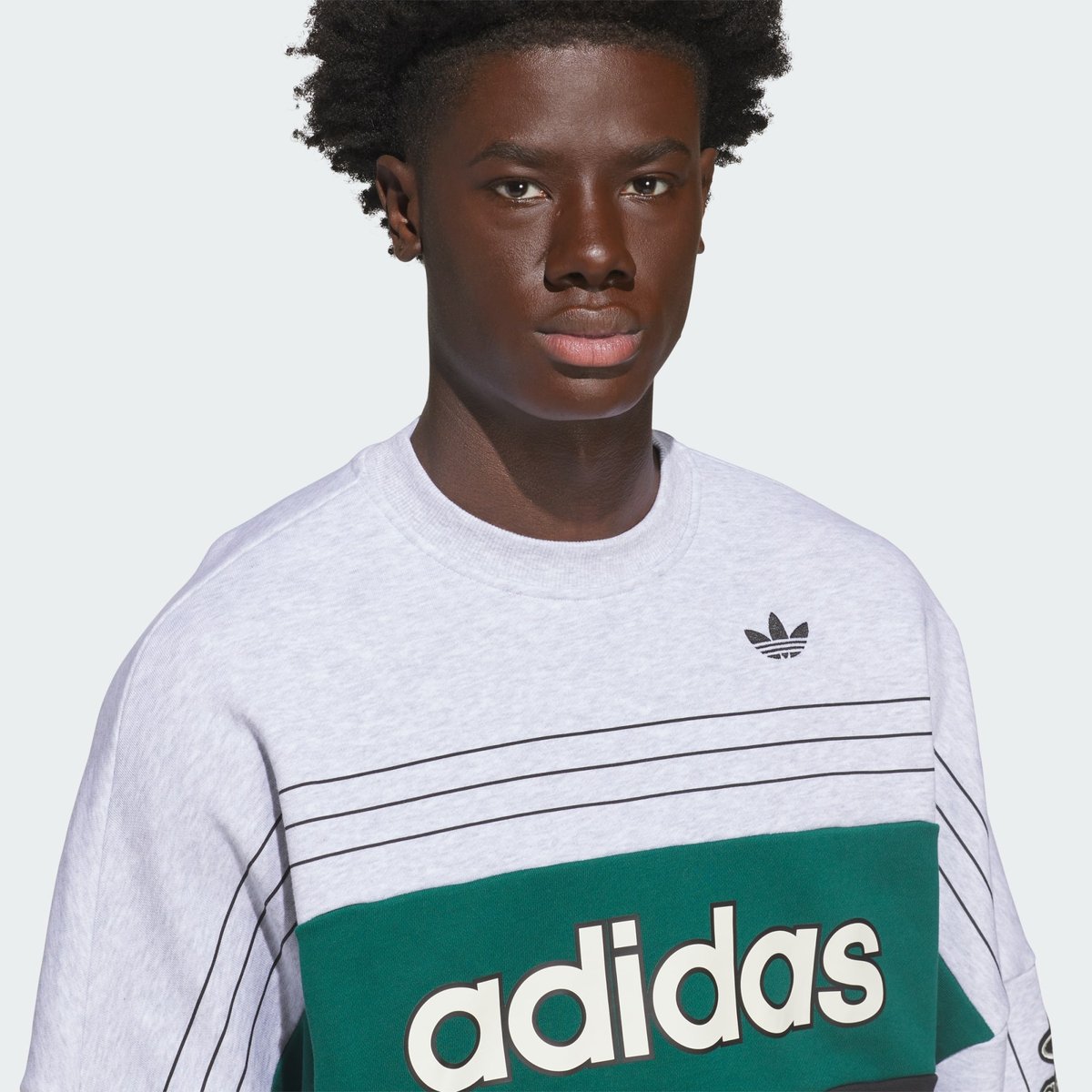 Sweat-Shirt Ras-Du-Cou Originals Varsity Sweat-Shirt Ras-Du-Cou Originals Varsity light grey heather, adidas Originals