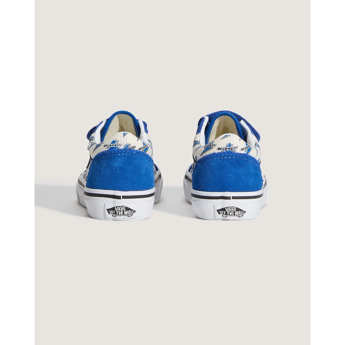 Kids Leather Trainers blue/black/white, VANS
