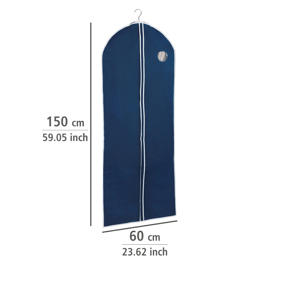 Lot de 4 housses de vêtements zippées AIR bleu, WENKO