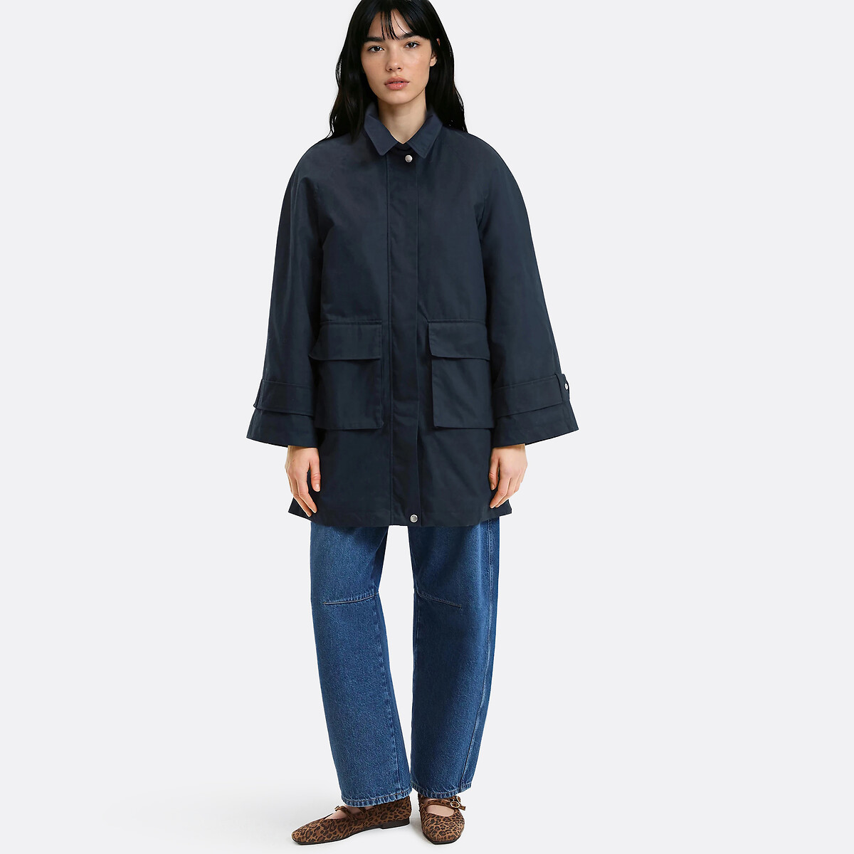 Parka, lange Form, Reissverschluss marine, LA REDOUTE COLLECTIONS