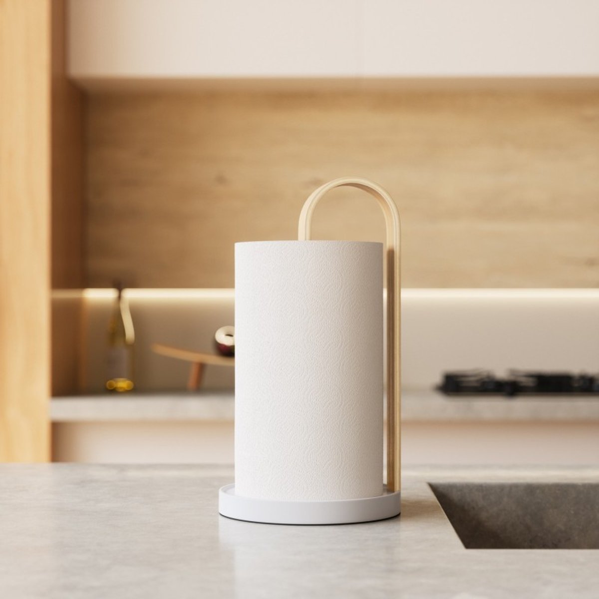Dérouleur papier sopalin design bois  BELLWOOD bois clair, UMBRA