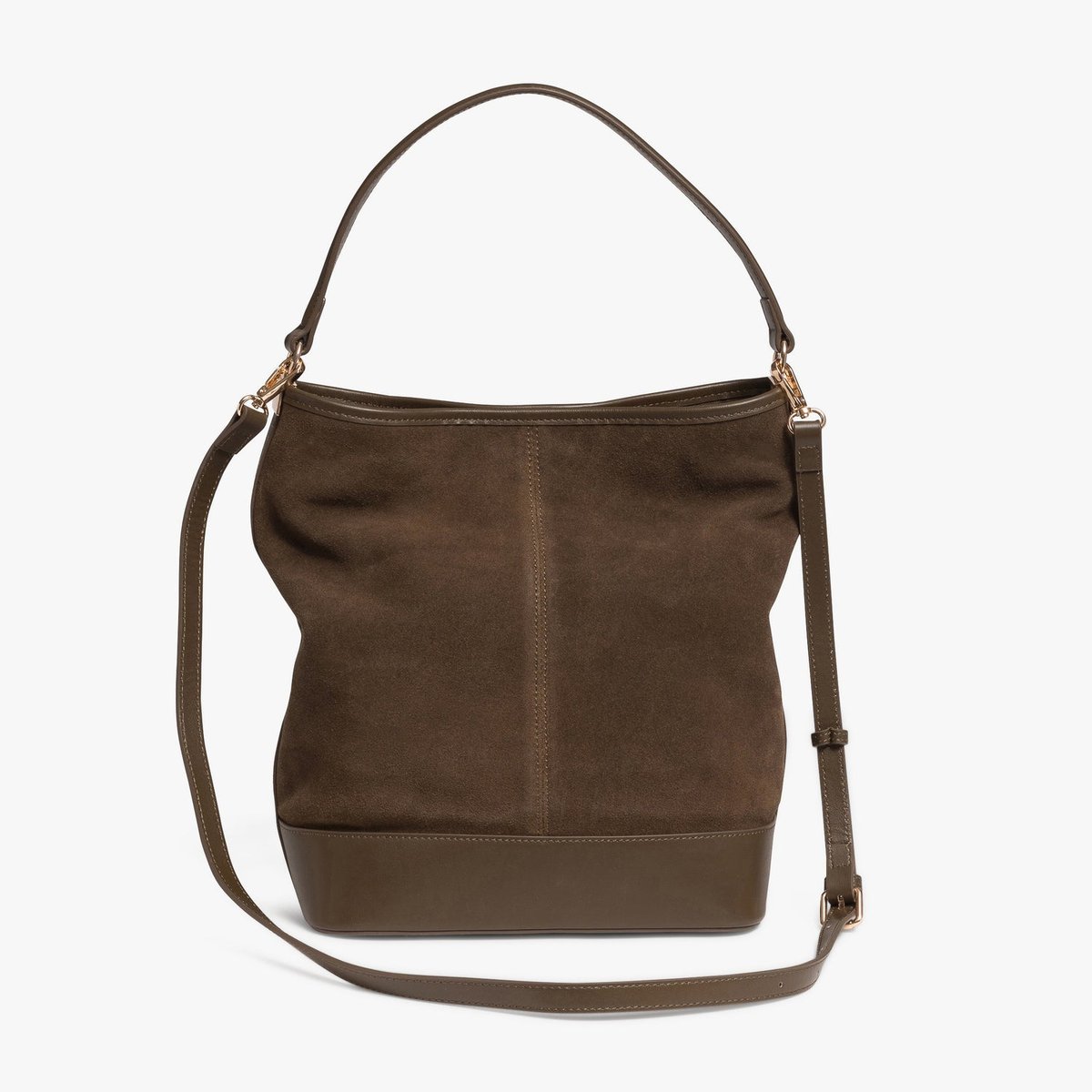 Maro Cuir en cuir ERELL sac seau vert mousse, BOCAGE