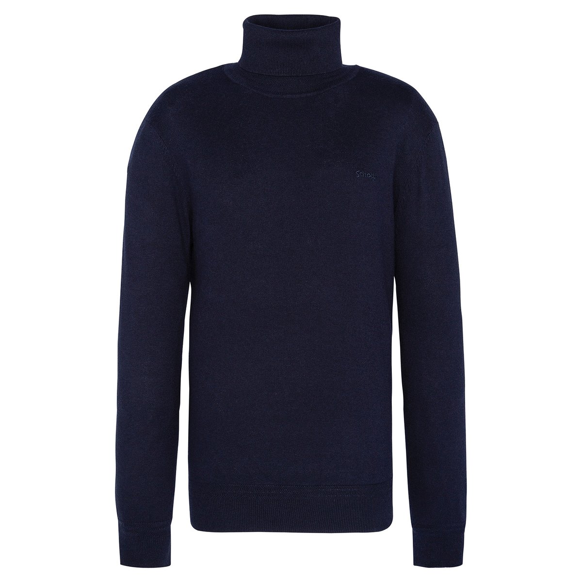 Pull col roulé bleu marine, SCHOTT