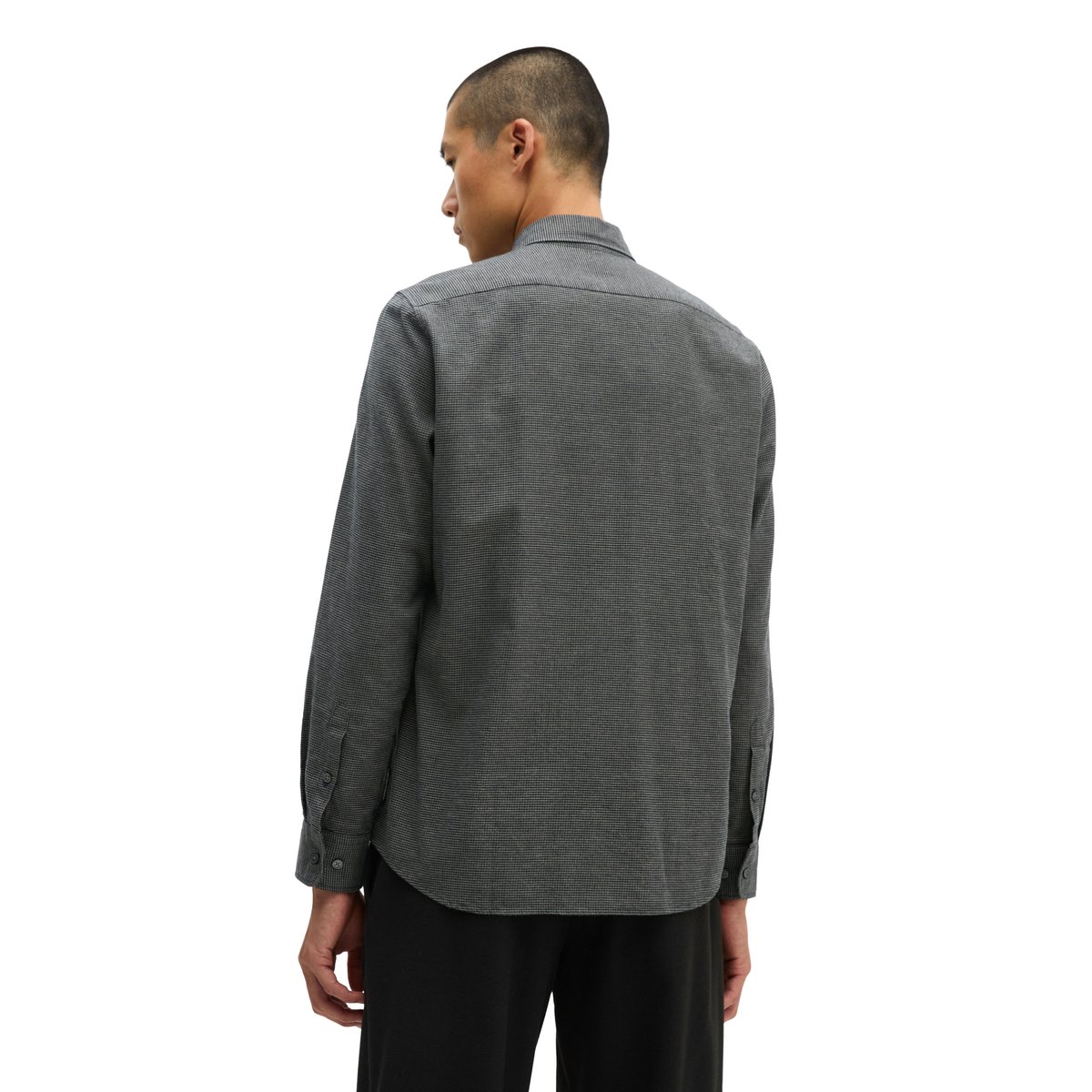 Chemise en flanelle, coupe ajustée en coton bio léger bleu, MARC O'POLO