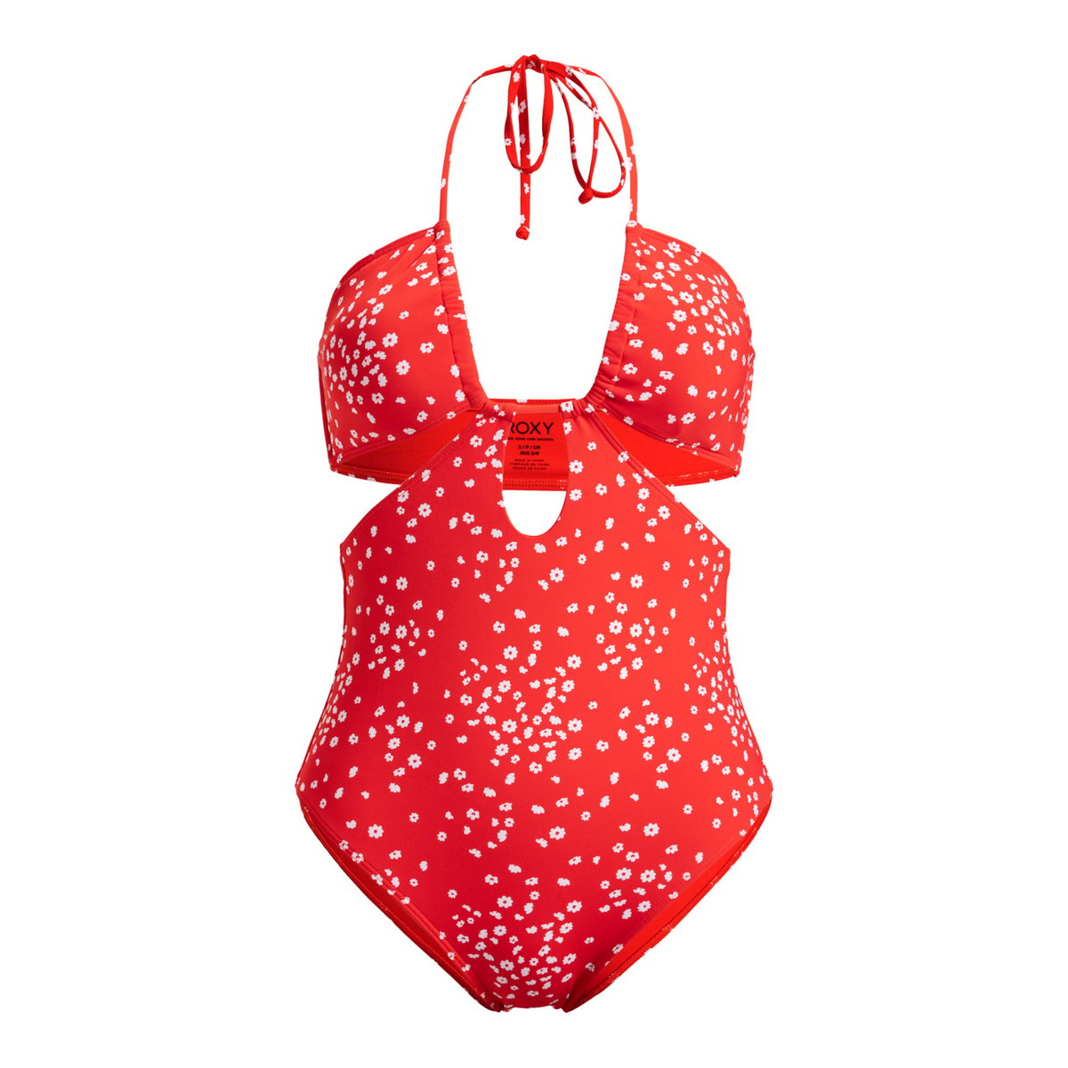 Maillot de bain une pièce PT BEACH CLASSICS. rouge poppy red dancing ditsy swim, ROXY