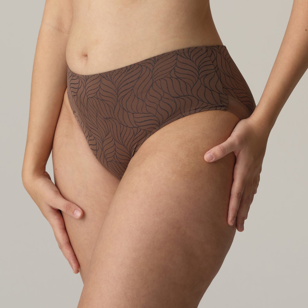 Slip taille haute AJUSCO marron - caribe taupe, PRIMADONNA