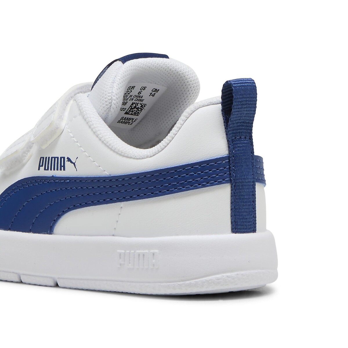 Baskets Courtflex V3 blanc/bleu, PUMA