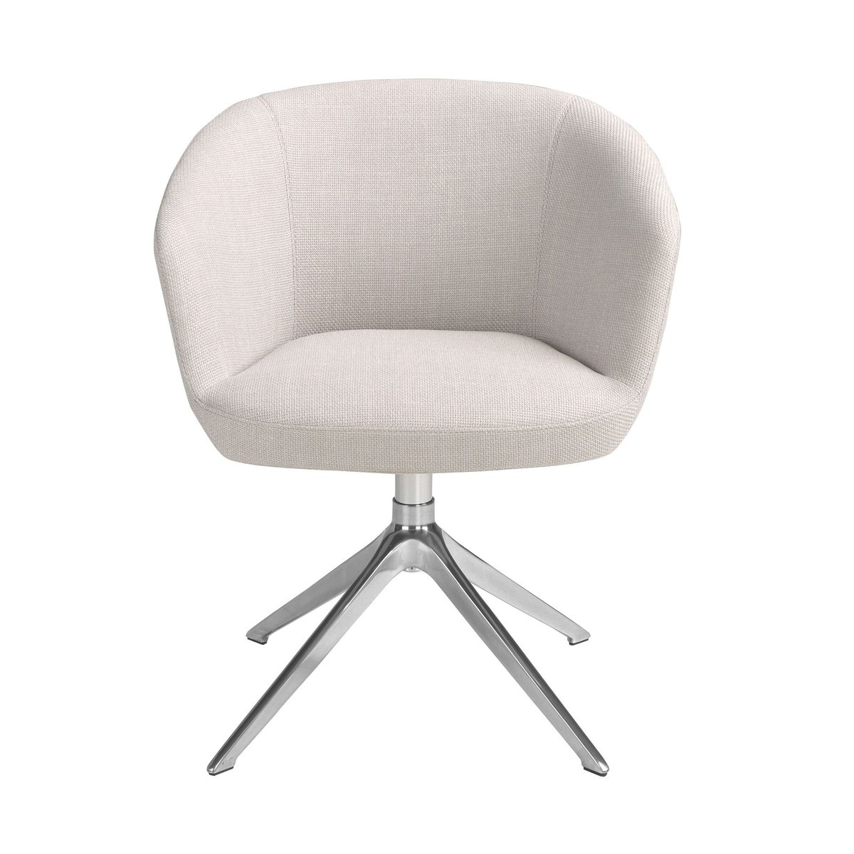 Chaise pivotante en tissu gris clair gris | acier, ANGEL CERDA
